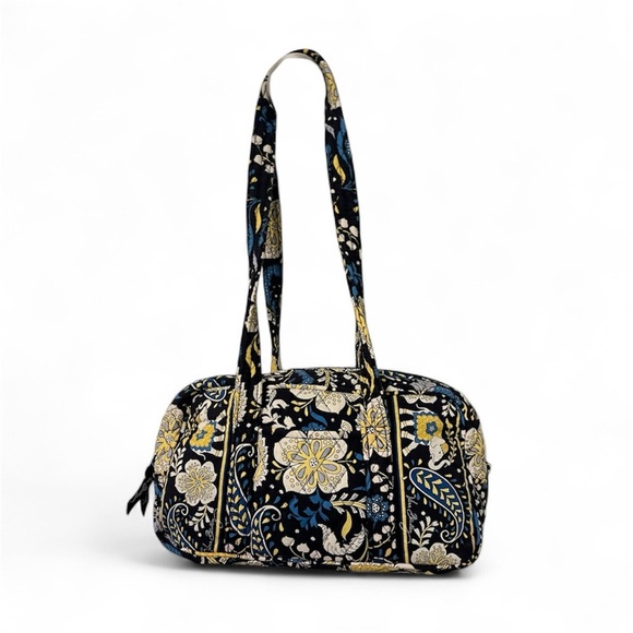 Vera Bradley Handbags - Vera Bradley Black and Gold Floral Shoulder Bag